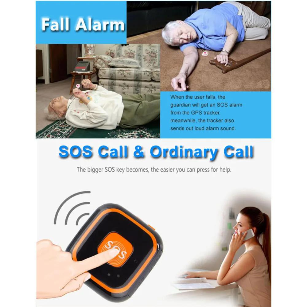 Kids Elder Car GPS Tracker Children GPS V28 Locator Pendant Two Way Calls Fall Alarm Free APP WIFI GPS LBS Tracking SOS Calling