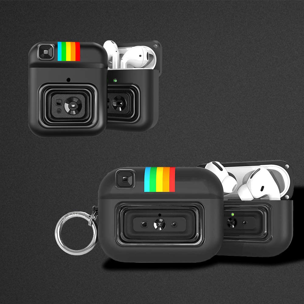 

Жесткий магнитный чехол-книжка совместим с AIRPODS Жесткий чехол-книжка Apple Cute [RETRO Camera] 1/2 PRO APPLE Magnetic (НАУШНИКИ 1/2)