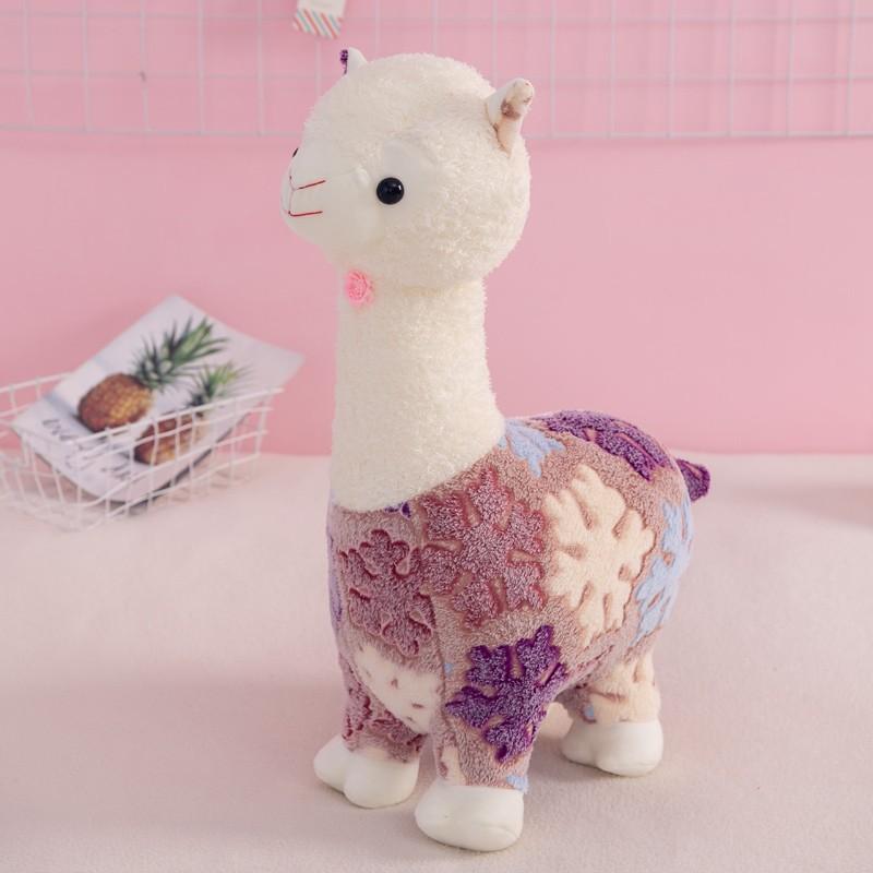 

New snowflake alpaca doll Internet celebrity lamb *** doll children plush toy throw pillow girl birthday gift 40cm