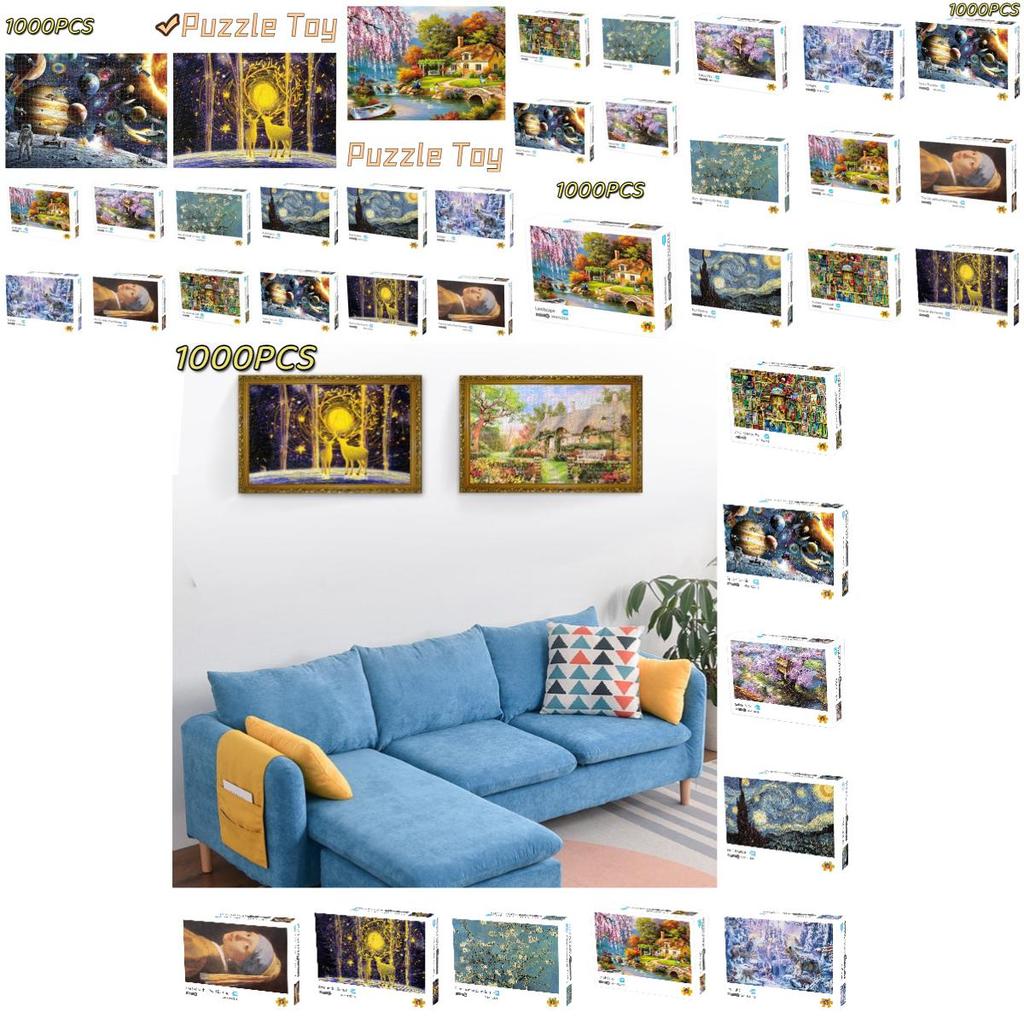 Mini Landscape Art Puzzle Series Challenging Difficultly 1000pcs For Adults Stress Relief Toy