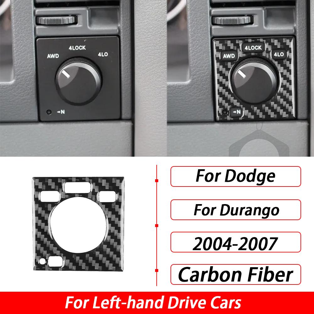 For Dodge Durango 2004-2007 Carbon Fiber 4wd Switch Control Panel Decorative Cover Car Interior Decoration Sticker Accessories