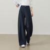 ESE-Y Women's High-Waisted Wide-Leg Tencel-Cotton Trousers