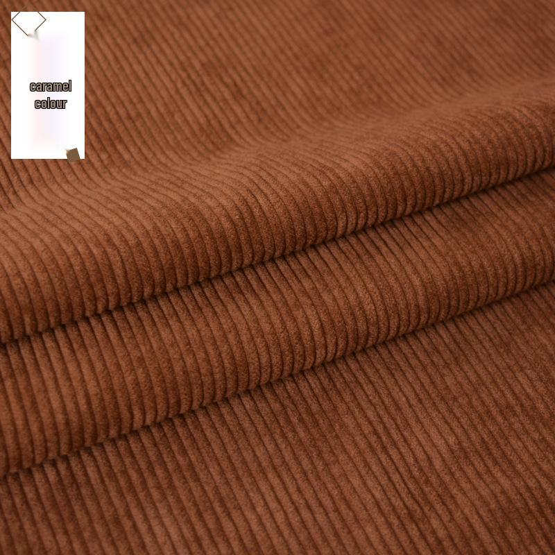 Solid-Color Ribbed Corduroy Jacket and Shirt-Smock in Silk Fabric