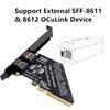 Scheda di Espansione Adattatore Scheda PCIe 4.0 X8 a 2 Porte Oculink SFF8611 & 8612