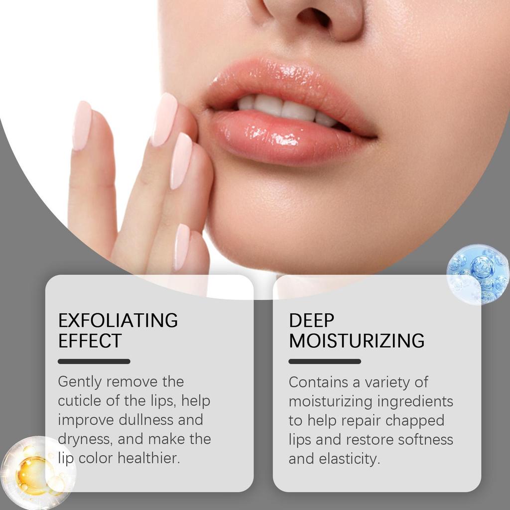 West&Month Lip Scrub 20g Hyaluronic Acid + Vitamin C Exfoliates and softens lips Repairs dryness and cracking