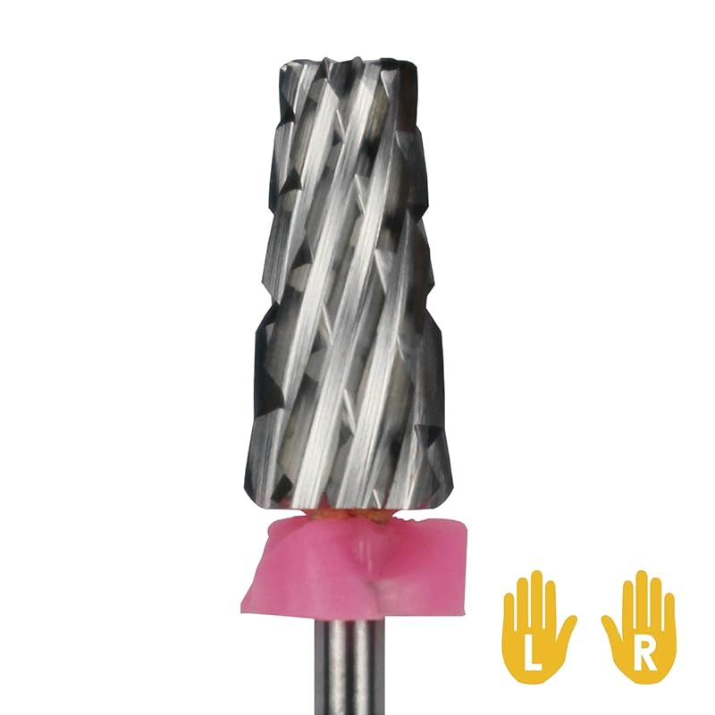 C & I 5 in 1 Multi-function Tapered Shape Nail Drill, Cross Teeth Edition, Professional Drill Bit for Nail Manicure Machine (Double Fine - XXF)