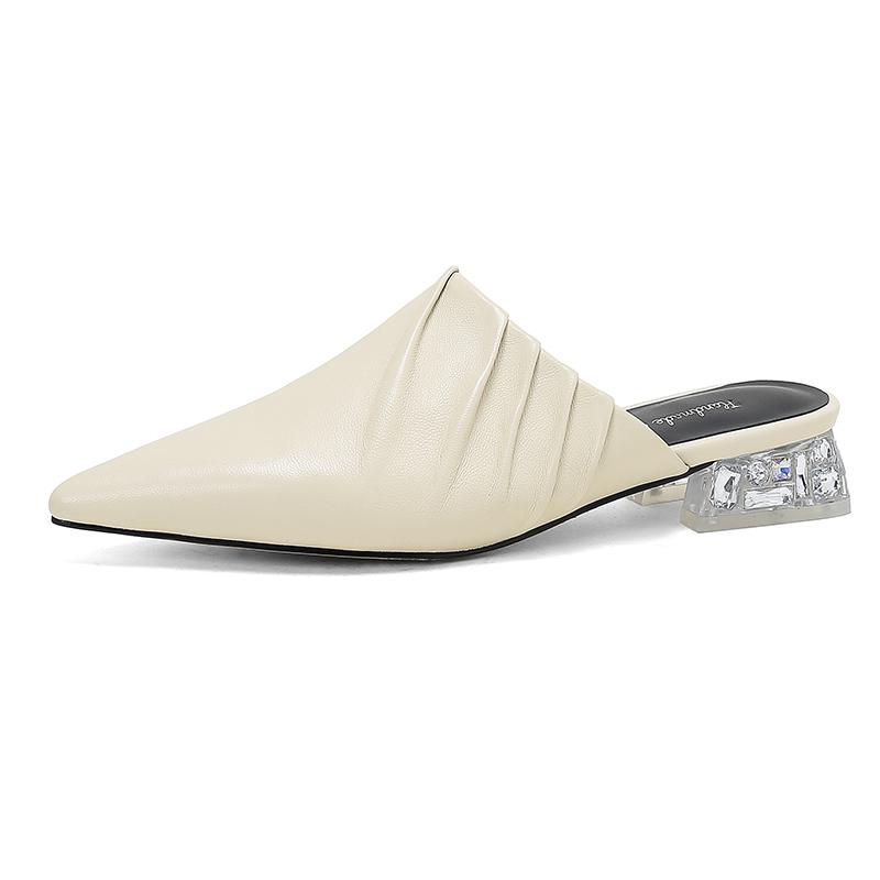 Fashion 2025 New Baotou Half Slippers Female Summer Wear Muller Shoes Sandals Woman Shoes High Heels Sexy Shoes for Women Sandals