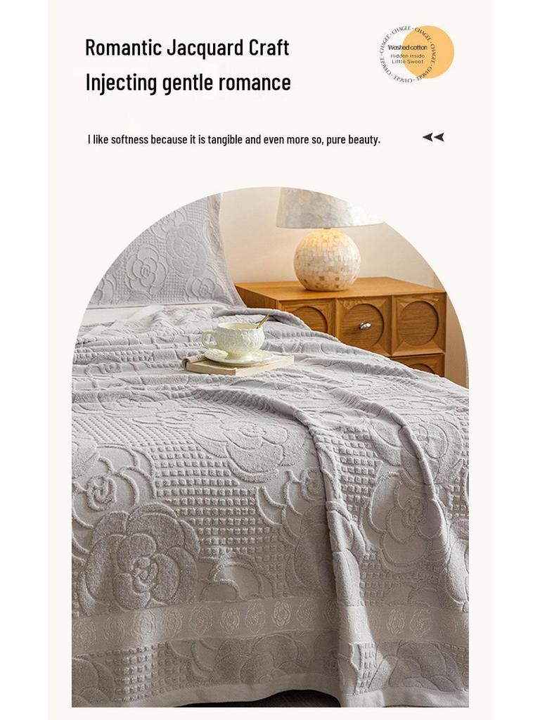 New Cotton Old-Fashioned Towel Blanket - Summer Quilt for Air Conditioning, Single To Full Size, Ideal As Gifts