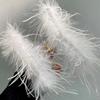 Shark Clip Autumn and Winter Feather Grab Clip High-end Ostrich Hair Hairpin Back Head Hair Hair Grab Super Fairy Headdress
