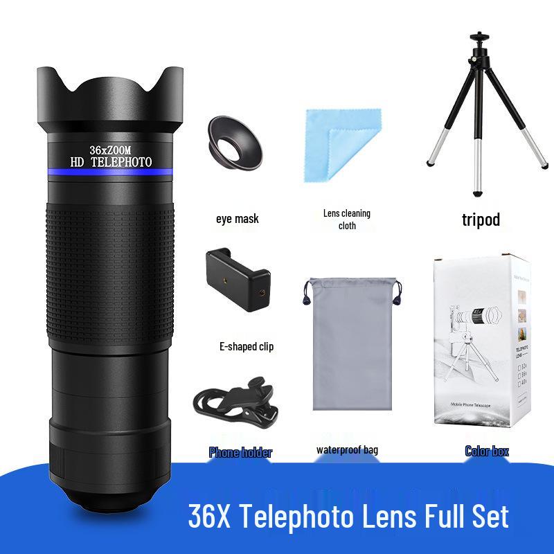 36x Telelens voor Mobiel: HD Monoculair met Breed Zicht voor Concerten, Vissen en Live Streaming