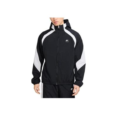 Color Block Zip-Up Hooded Long Sleeve Jacket Men Jackets Black HJ0635-010