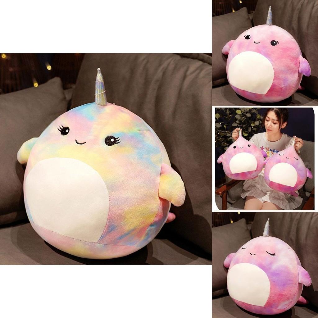 Squishmallow Balena Cartone Animato Cuscino Peluche Giocattolo da Collezione Con Velluto di Cristallo Elastico In Viola/lavanda Taglia Piccola/grande Riempito Con Cotone PP