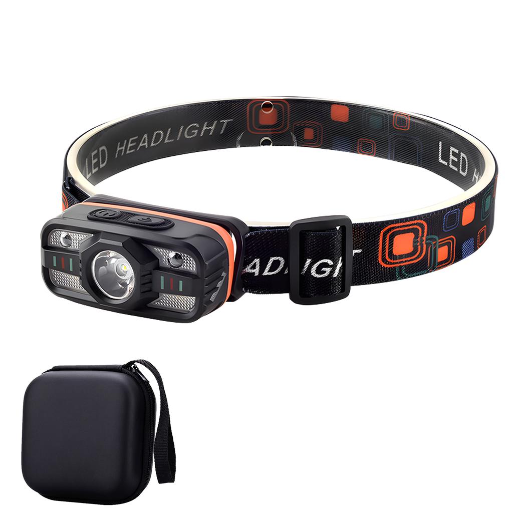 6 Lighting Modes USB Rechargeable LED Headlamp Portable Light with Built In Battery Fishing Head Torch Outdoor Camping Lantern