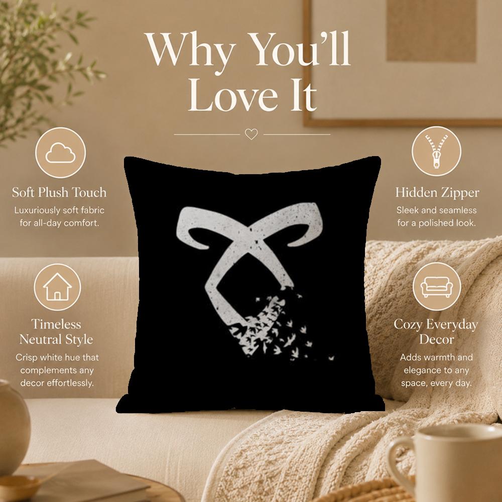 TV S-ShadowhuntersS Cushion Cover Double-Sided Printed Pillow Cover Hypoallergenic Dust-Mite Proof