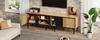 160 x 36.5 x 45 cm TV Cabinet Living Room with 4 Compartments, 7 Legs, in Modern Minimalist Design, Suitable for 65-Inch TVs, Natural Wood Color