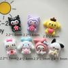 10Pcs New Mini Kawaii Cartoon Animal Girl Series Flat Bottom Scrapbook  Diy Jewelry Making Hairwear Accessorie A16