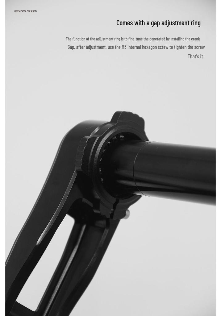 EVOSID Lightweight CNC Road Bike Crankset: 3-Bolt, 40-50T for Gravel & Folding Bikes