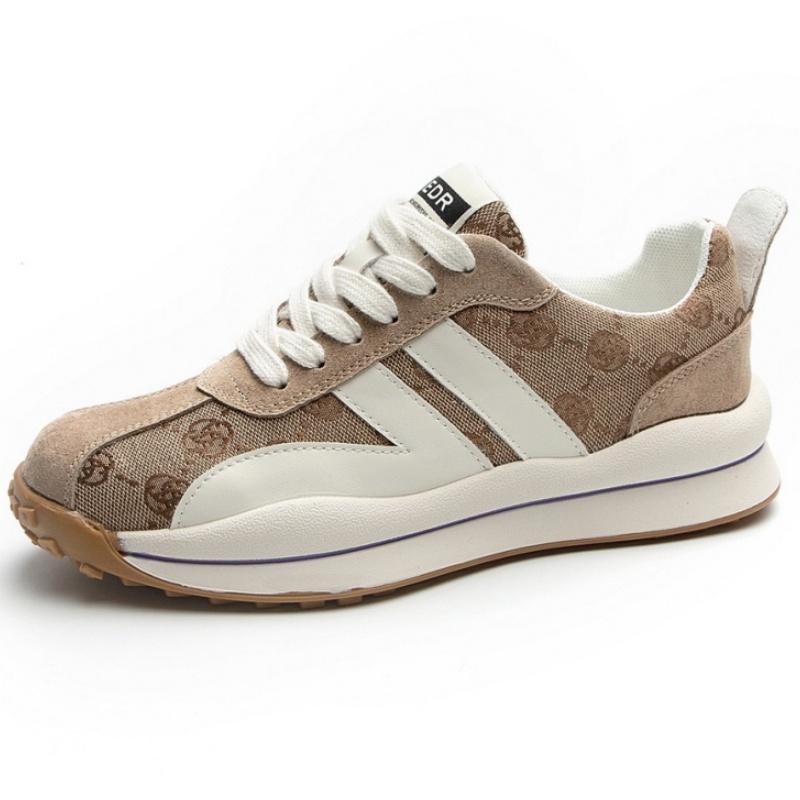 Spring Dad Shoes Pink Color Block Forrest Gump Shoes Versatile Casual Large Size Women's Shoes