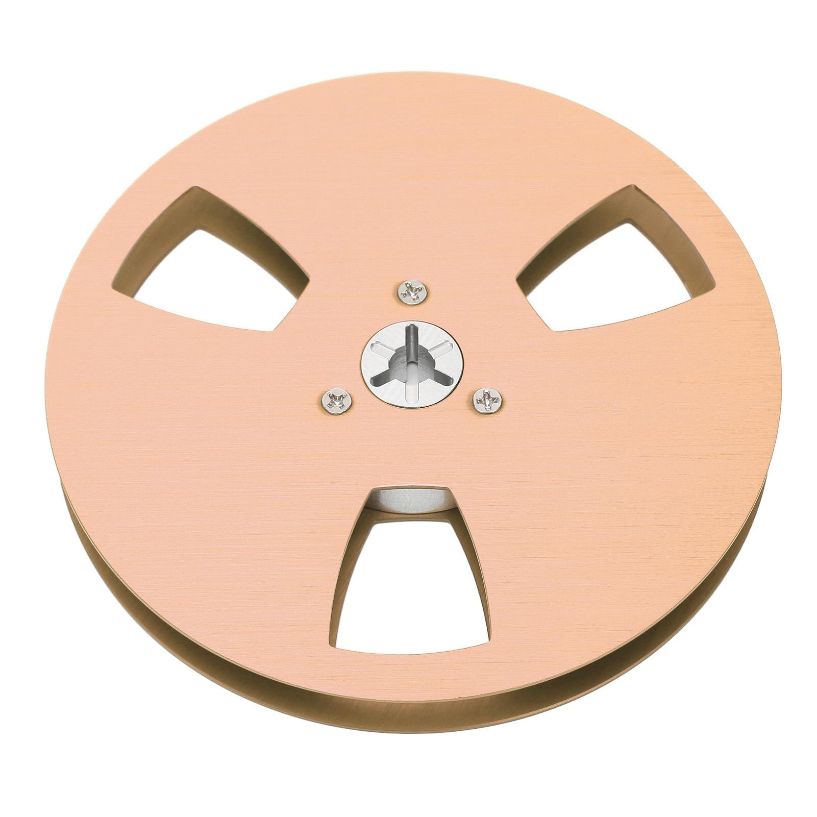 

1 4 5 Inch Empty Tape Reel 3 Hole Aluminum Alloy Universal Opening Machine Part Sound Tape Takeup Reel Gold золотой