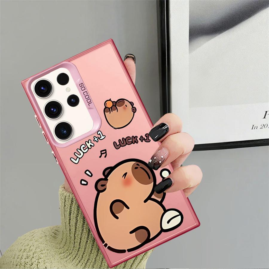 

Cute Capibala Soft Shell Phone Case for Samsung Galaxy S21 S23 S20 FE S24Ultra Note 20 Ultra S25 S24 FE S22 Ultra S25Plus Galaxy S24+