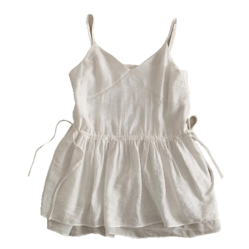 Korean Chic Double-Layer Spaghetti Strap Dress - Spring/Summer 2026 Collection