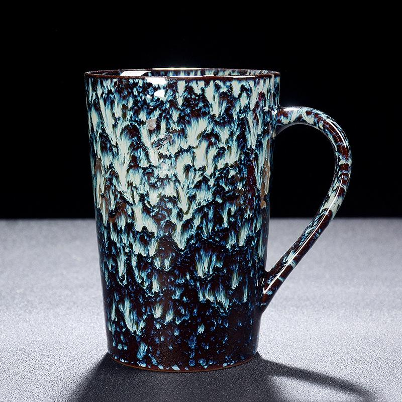 Creative Ceramic Jianzhan Color-Changing Mug - Versatile Tea, Coffee, or Water Cup for Home and Office