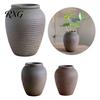 Indoor Outdoor Decorative Planter Retro Round Ceramic Vase, Small Hydroponic Planter, Rustic Lightweight Plant Vase for Home Table Centerpiece