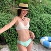Korean Candy Color Sexy Backless Bikini for Women