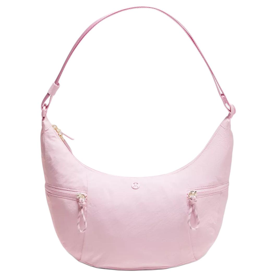 Lululemon Simple Casual Versatile Comfortable Nylon Crossbody Shoulder Bag Women bags Joyful-Pink LU9CACS-035486 Pink