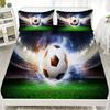 3D Football Soccer Bedding Printed Fitted Sheets With Elastic Mattress Cover And Pillowcase Custom 150x200cm Boy Kids Decor