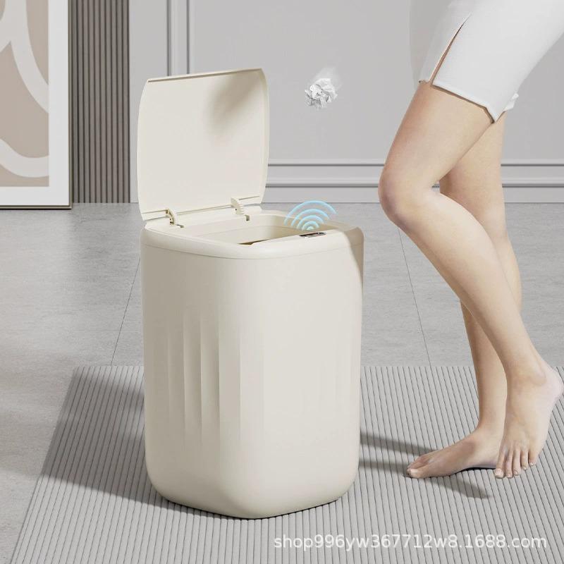 Cubo de basura inteligente automático con sensor para baño y cocina sin contacto