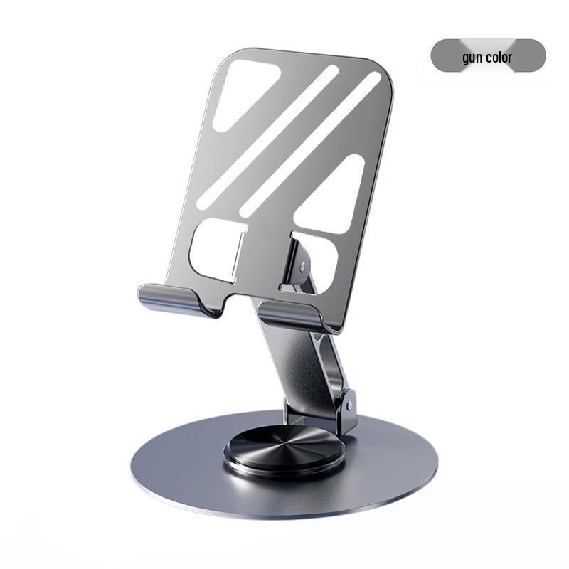 Universal Metal Phone & Tablet Stand, 360° Rotatable, Foldable, Heat-Dissipating Design