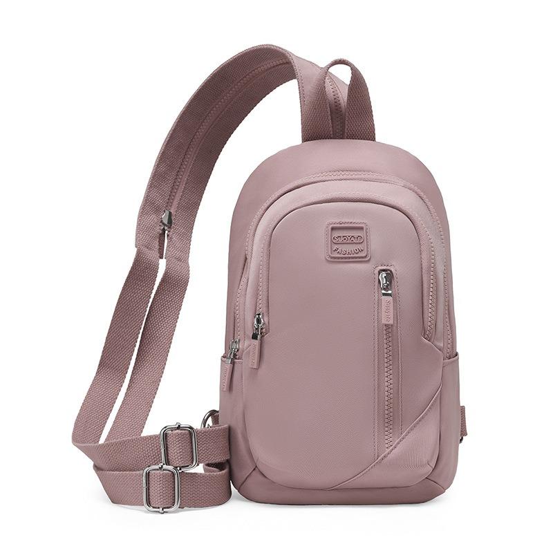 

Simple student breast bag male and female college student sports messenger bag casual small backpack trendy cool shoulder bag фиолетовый