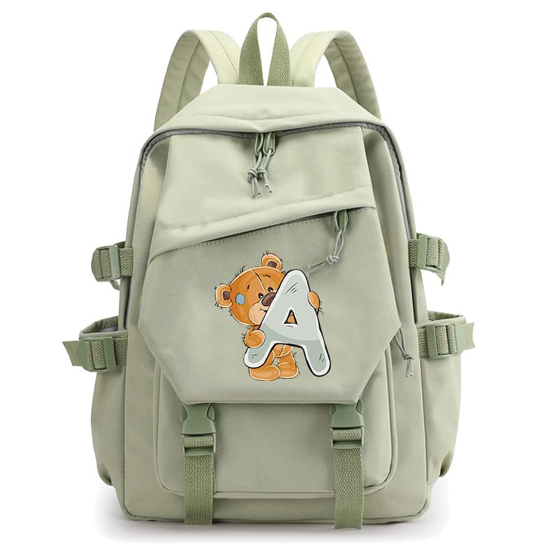 Batoh s 26 anglickými písmeny Studentský Dívčí Školní Batoh Bookbag Cosplay Plátěná Dětská Cestovní taška Kid Batoh Back To School