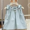 Girls' Summer Set Children's Fashionable Summer Sleeveless Girls' Korean Shorts Two-piece Set