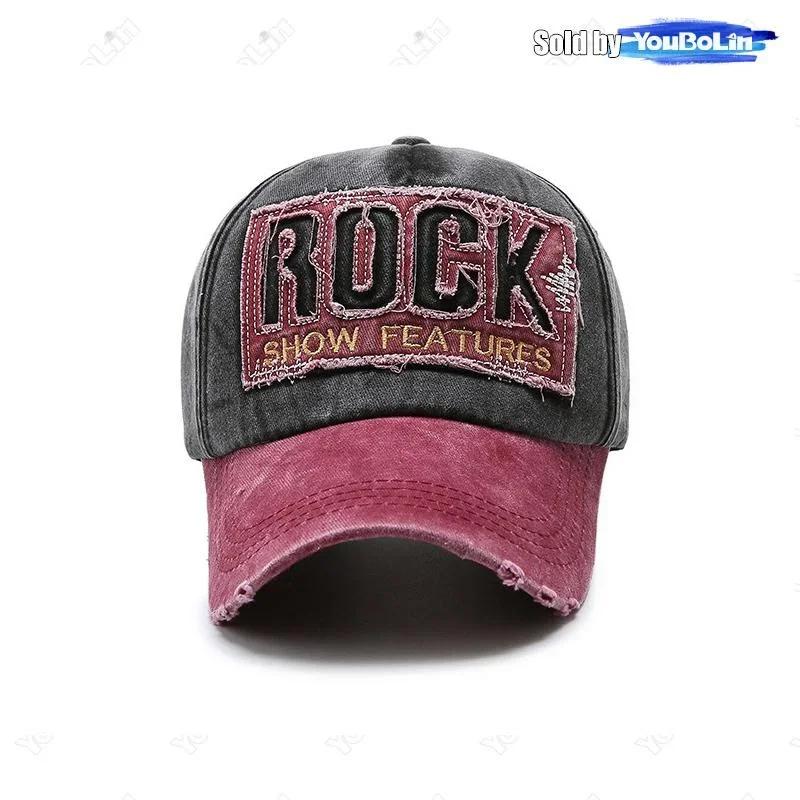 Hole Hat Retro Baseball Cap Korean Style Tide Washed Coating Old Duckbill Cap Spring and Autumn Leisure Sun Hat