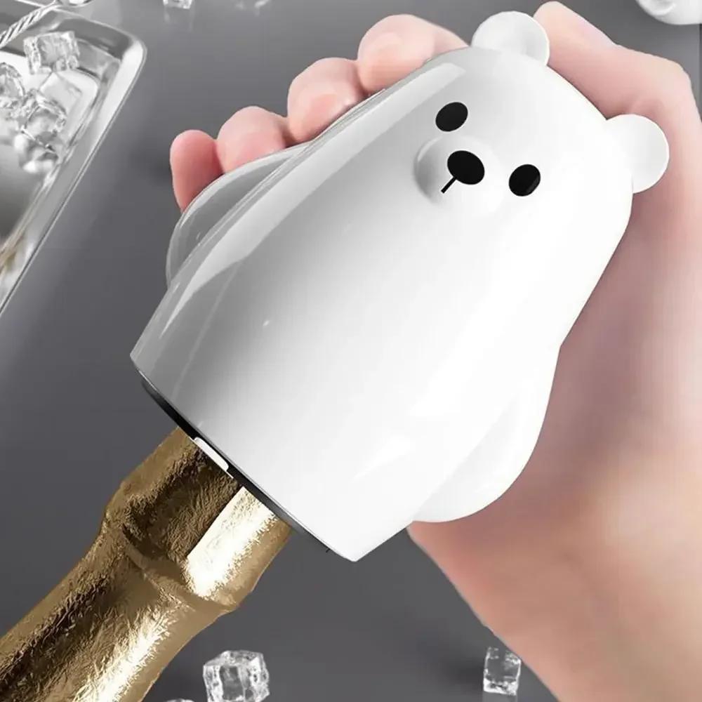 Cartoon Polar Bear Press Type Bottle Opener Household Creative Easy Open Tool Portable Beer Soda Can Opener