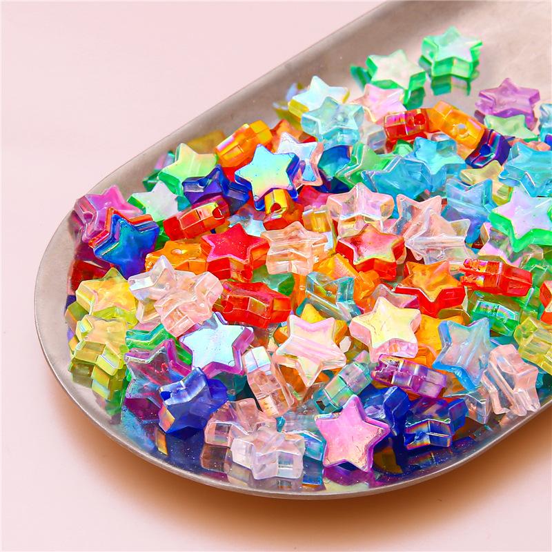 Handmade Beads Acrylic Color-plated Beads Handmade DIY Beaded Earrings Bracelet Cell Phone Chain Accessories Materials Loose Beads Making Accessories