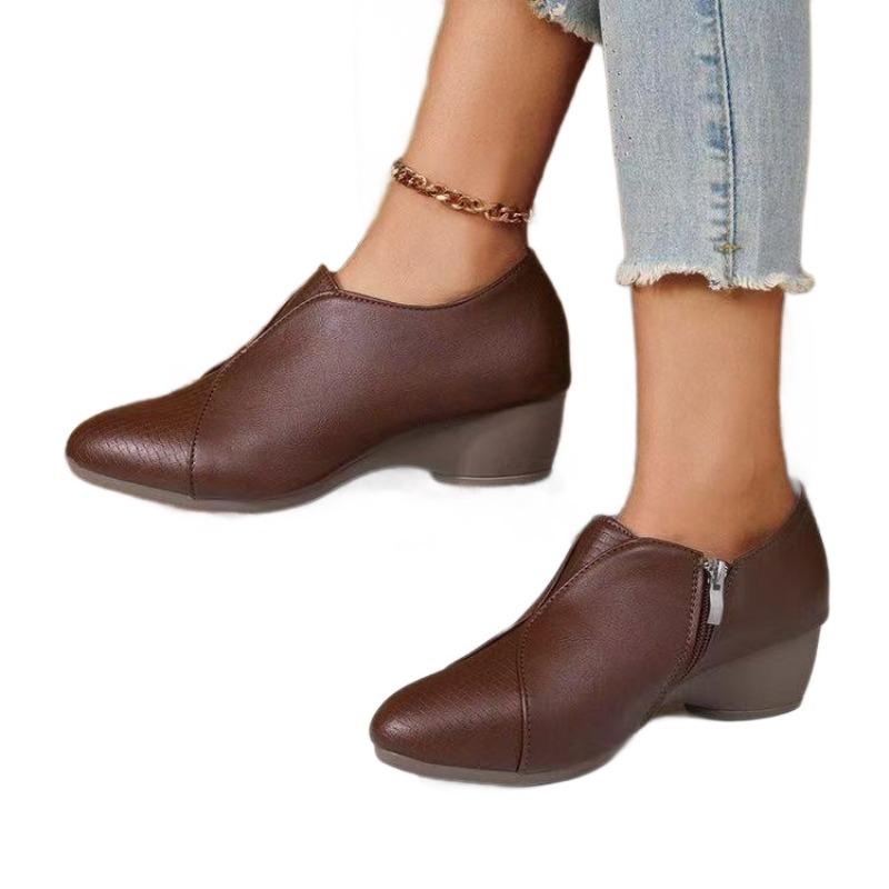 Retro-style New Soft Leather Women's Shoes, Anti-slip and Versatile Casual Single Shoes