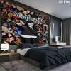 Arazzo da Parete con Nome Personalizzato Billie Eilish Appeso Estetico alla Parete Coperta in Tessuto Stampato Arazzi Decorativi per Camera da Letto Soggiorno Decorazioni per la Casa