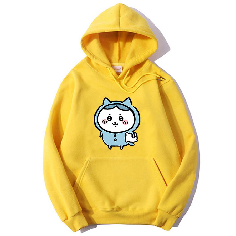 

Chiikawa Эстетическая толстовка с капюшоном в стиле комиксов Толстовка для пар стандартного кроя для женщин/мужчин с принтом в стиле гранж японского аниме для обычных девочек 4XL