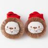 1 Pair Red Baby Floor Socks Cotton Rubber Anti-slip Floor Socks for Newborn Infant Toddler 3D Doll Sock Panel Slipper Socks