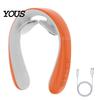 Travel Friendly Neck Massager Electric with Heat, 10 Modes & 16 Intensity Levels, Heated Cervical Lightweight Cordless Massager, Wearable Relaxer for