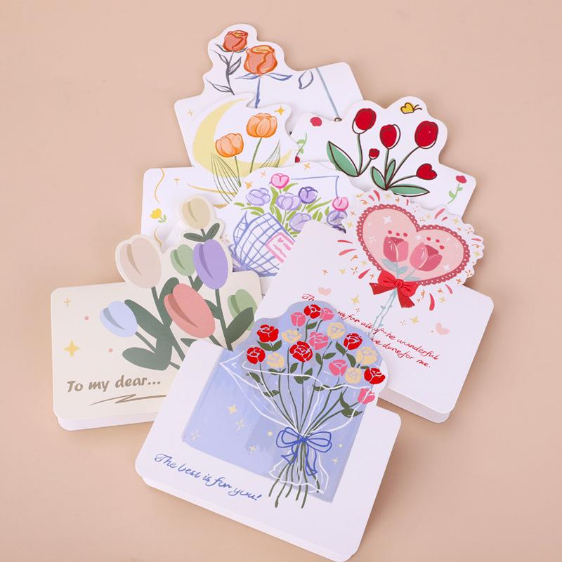 10 Pezzi Biglietti d'Invito Biglietti di Auguri Buon Compleanno Decorazione Fai da Te Biglietto Messaggio Biglietto Pieghevole Vuoto