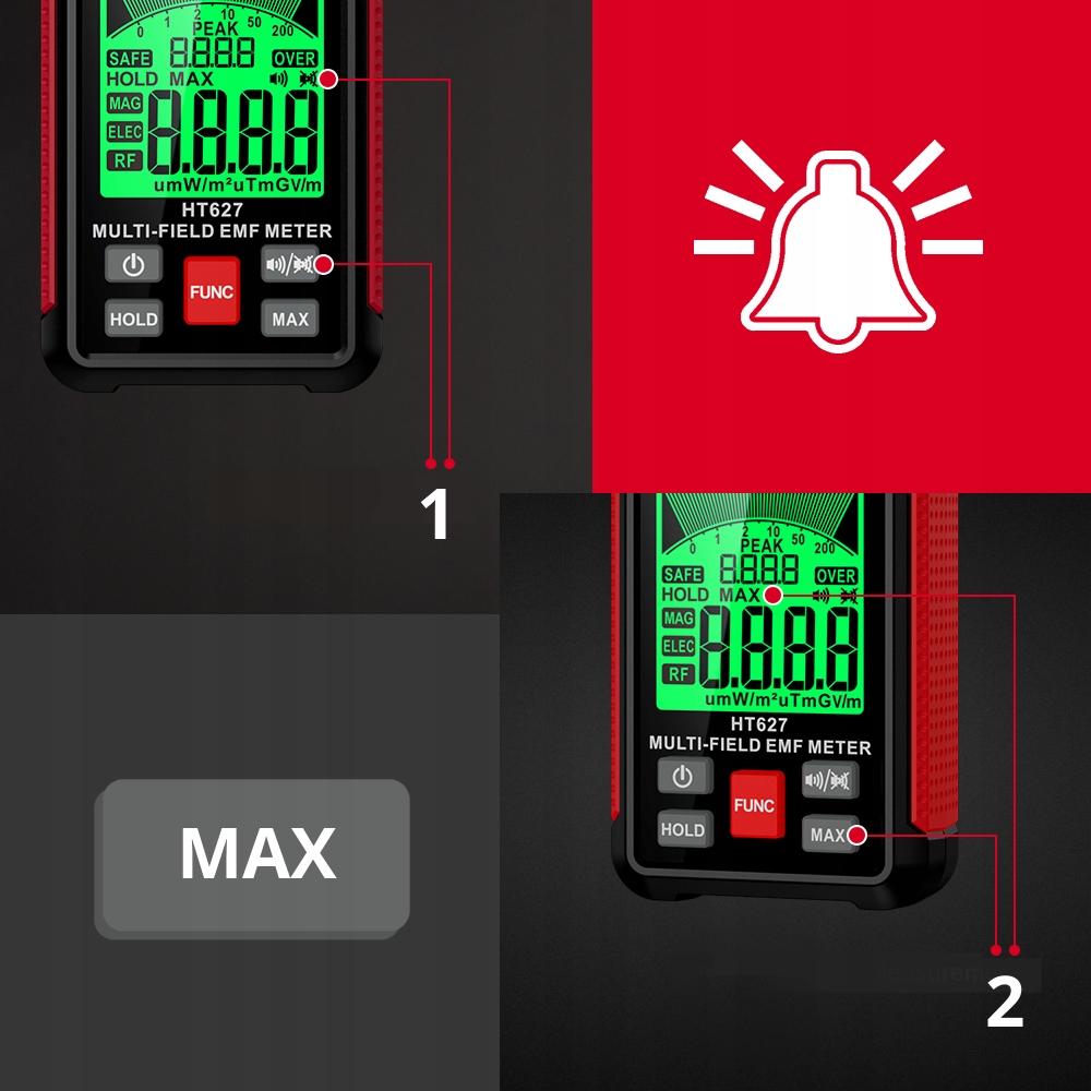 Electromagnetic Field Meter Emf Radio Wave Tester Habotest Ht627