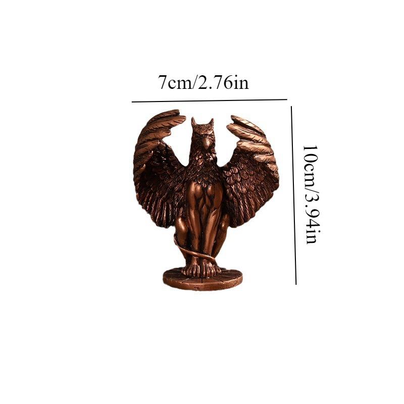 Griffon Pattern Resin Craft Room Decoration Small Statue Ornaments Desktop Decorations Christmas and Halloween Gifts