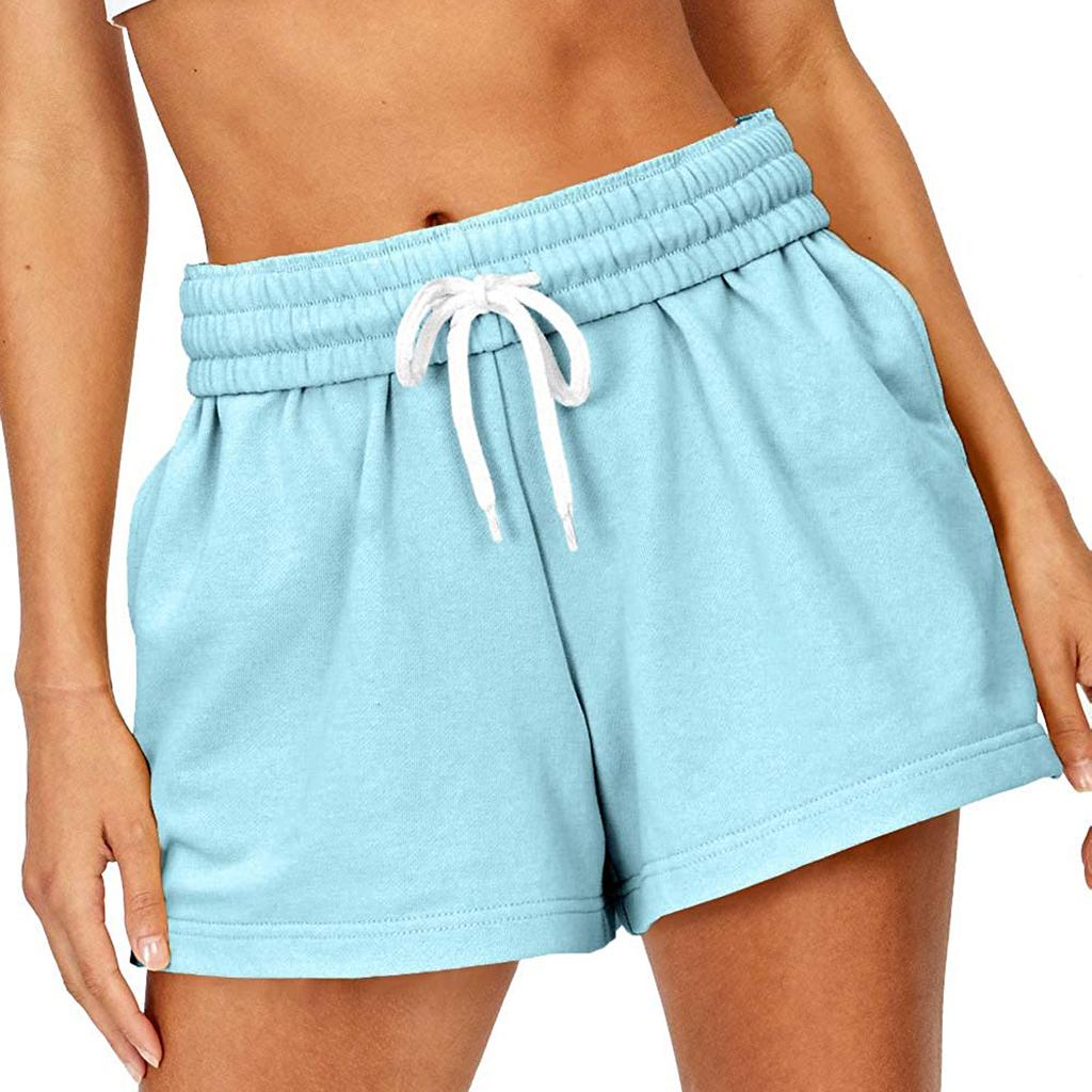 Womens Shorts Casual Summer Drawstring Comfy Sweat Shorts Elastic Running Shorts