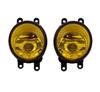Toyota Compatible Fog Lamp Glass Lens LR Set Unit, Aftermarket, H8/H11/H16 Compatible, (Yellow)