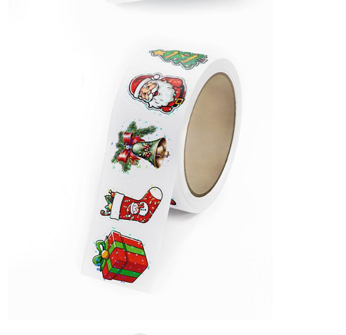 Christmas Roll Paper Label, Christmas Party Decoration Sticker