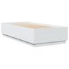 Vidaxl Rama Łóżka Z Led, Biała, 90X200 Cm, Materiał Drewnopochodny